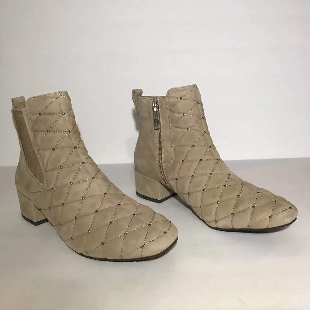 Isaac Mizrahi Live! Quilted Suede Ankle Boot